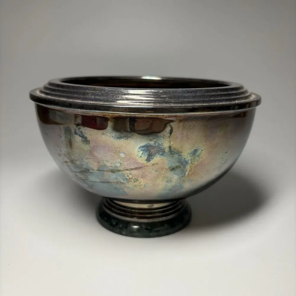 Gorham Silver Bowl by Gorham Manufacturing Company YC 4922 Marble Base RARE